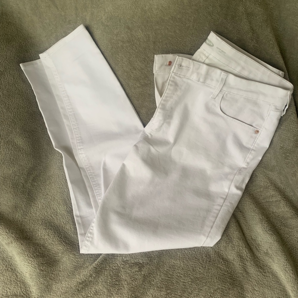 White Skinny Ankle Jeans 16 Tall NWOT